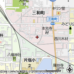 奈良県大和高田市三和町15-13周辺の地図
