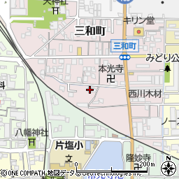 奈良県大和高田市三和町15-14周辺の地図
