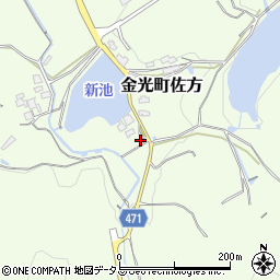 岡山県浅口市金光町佐方3299-1周辺の地図