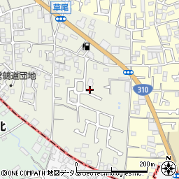 大阪府堺市東区草尾508-11周辺の地図