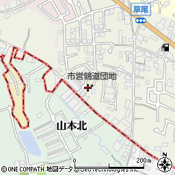 大阪府堺市東区草尾451-10周辺の地図