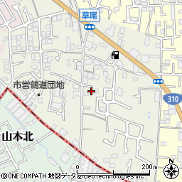 大阪府堺市東区草尾513-1周辺の地図