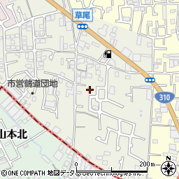 大阪府堺市東区草尾511周辺の地図