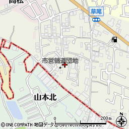 大阪府堺市東区草尾489-6周辺の地図