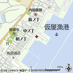 仮屋漁村センター周辺の地図