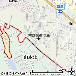 大阪府堺市東区草尾489-16周辺の地図