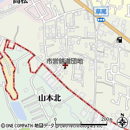 大阪府堺市東区草尾489周辺の地図
