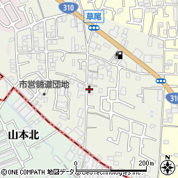 大阪府堺市東区草尾513-4周辺の地図