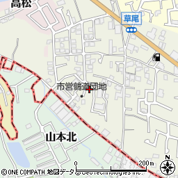 大阪府堺市東区草尾489-4周辺の地図