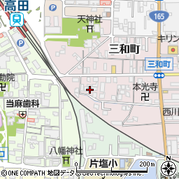 奈良県大和高田市三和町10-24周辺の地図
