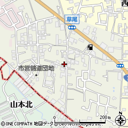 大阪府堺市東区草尾535周辺の地図