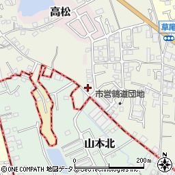 大阪府堺市東区草尾353-57周辺の地図