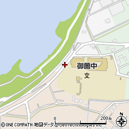 御薗中学校前周辺の地図