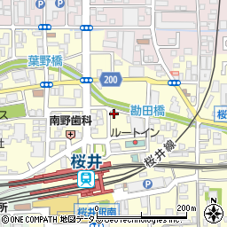 桜井駅北口立体駐輪駐車場周辺の地図