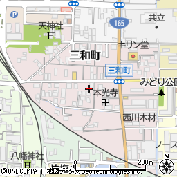 奈良県大和高田市三和町11-5周辺の地図