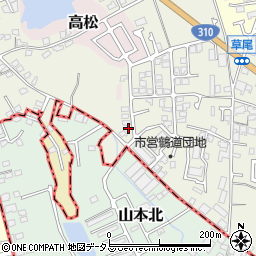 大阪府堺市東区草尾353-56周辺の地図