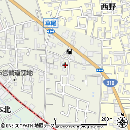 大阪府堺市東区草尾529周辺の地図