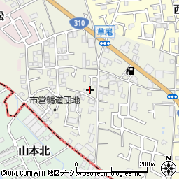 大阪府堺市東区草尾536-11周辺の地図