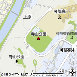 寺山公園周辺の地図