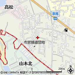 大阪府堺市東区草尾353-69周辺の地図