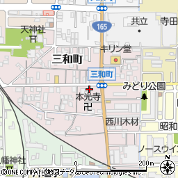 奈良県大和高田市三和町12-4周辺の地図