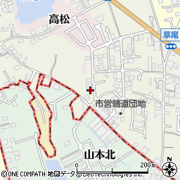 大阪府堺市東区草尾353-55周辺の地図