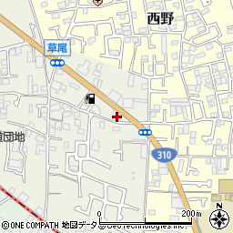 大阪府堺市東区草尾562周辺の地図