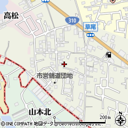 大阪府堺市東区草尾1465周辺の地図