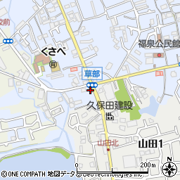 福泉郵便局周辺の地図