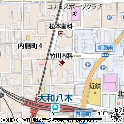 竹川内科クリニック周辺の地図