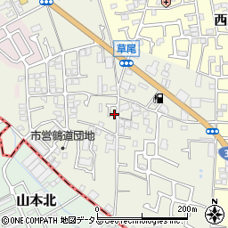 大阪府堺市東区草尾536周辺の地図
