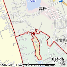 大阪府堺市東区草尾422-4周辺の地図