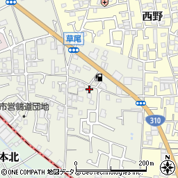 大阪府堺市東区草尾530-1周辺の地図