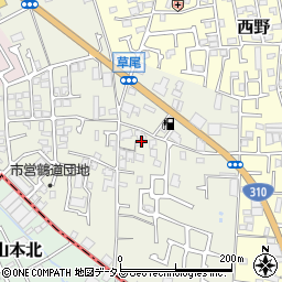 大阪府堺市東区草尾532周辺の地図