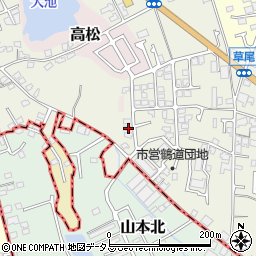 大阪府堺市東区草尾353-54周辺の地図
