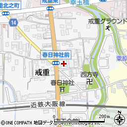 奈良県桜井市戒重424周辺の地図