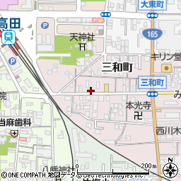 奈良県大和高田市三和町8-16周辺の地図