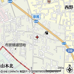 大阪府堺市東区草尾533周辺の地図