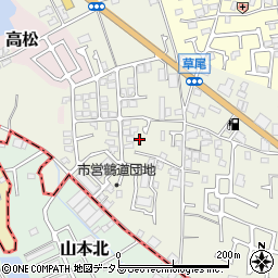 大阪府堺市東区草尾1463-1周辺の地図