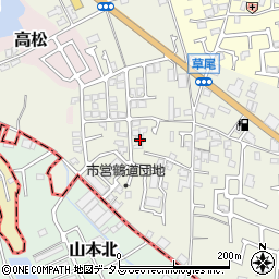 大阪府堺市東区草尾353-72周辺の地図