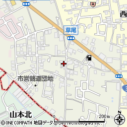 大阪府堺市東区草尾536-3周辺の地図