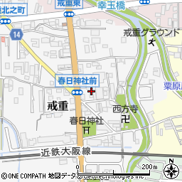 奈良県桜井市戒重424-1周辺の地図