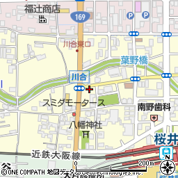 ａｕショップ　桜井周辺の地図