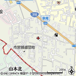 大阪府堺市東区草尾536-8周辺の地図