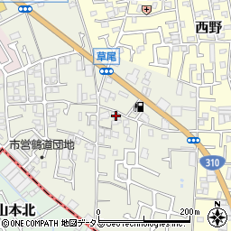 大阪府堺市東区草尾531周辺の地図