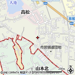 大阪府堺市東区草尾353-53周辺の地図