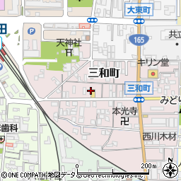 奈良県大和高田市三和町7周辺の地図