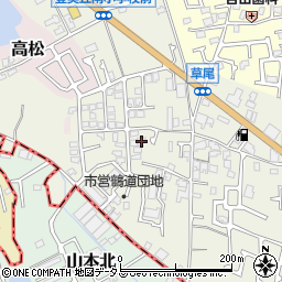 大阪府堺市東区草尾353-74周辺の地図