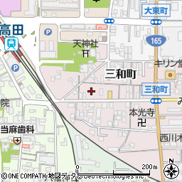 奈良県大和高田市三和町8-17周辺の地図