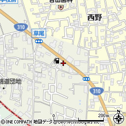 大阪府堺市東区草尾561周辺の地図